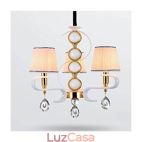 Lustre de tecido 3 luzes moderno minimalista lâmpada de alta qualidade Lustre de tecido 3 luzes moderno minimalista lâmpada de alta qualidade