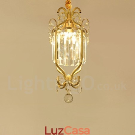 Pure Brass Rustic Lodge Nordic Style Luminárias de teto de cristal embutidas Pure Brass Rustic Lodge Nordic Style Luminárias de teto de cristal embutidas