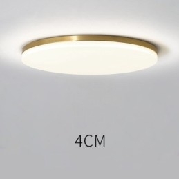Luminárias de teto de latão ultrafinas redondas reguláveis, modernas, contemporâneas, estilo nórdico, embutidas, com cúpula de acrílico, também podem ser usadas como luminária de parede