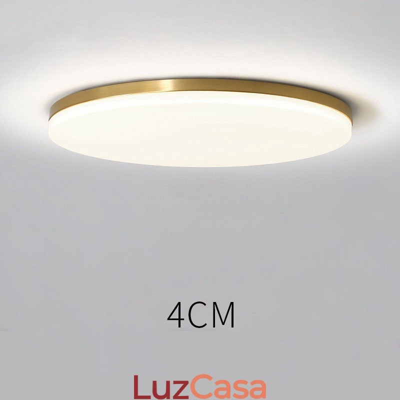 Luminárias de teto de latão ultrafinas redondas reguláveis, modernas, contemporâneas, estilo nórdico, embutidas, com cúpula de acrílico, também podem ser usadas como luminária de parede