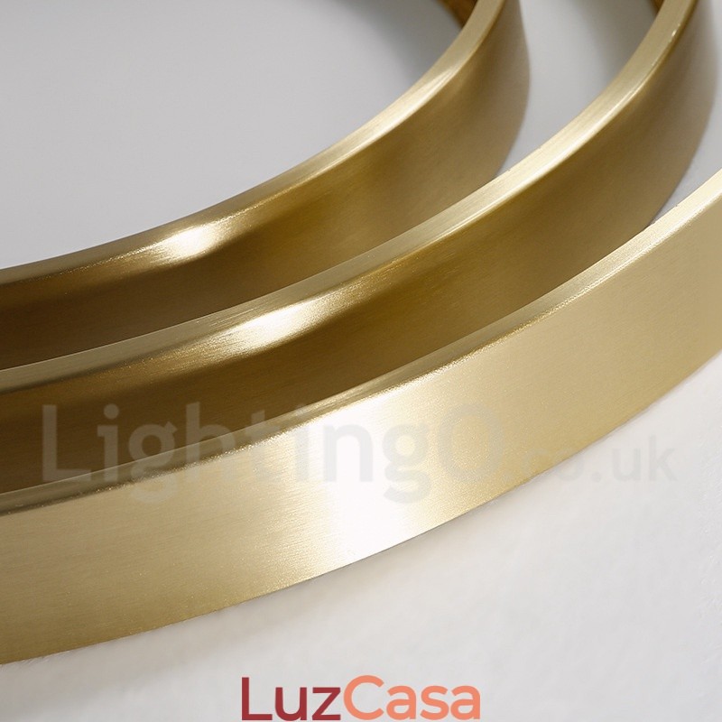 Luminárias de teto de latão ultrafinas redondas reguláveis, modernas, contemporâneas, estilo nórdico, embutidas, com cúpula de acrílico, também podem ser usadas como luminária de parede