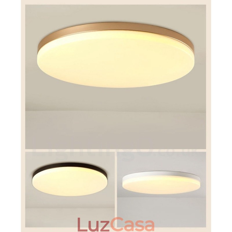 Luzes de teto embutidas ultrafinas redondas reguláveis, modernas, contemporâneas, estilo nórdico, com cúpula de acrílico, também podem ser usadas como luz de parede