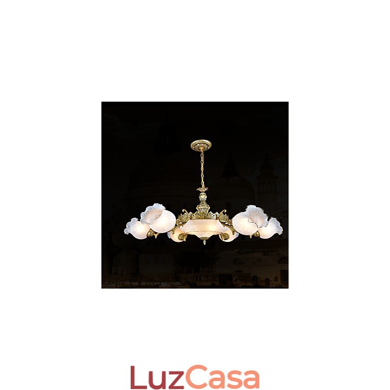 Lustre de metal bronze retrô vintage clássico tradicional