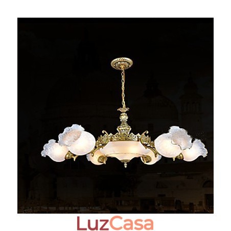 Lustre de metal bronze retrô vintage clássico tradicional Lustre de metal bronze retrô vintage clássico tradicional