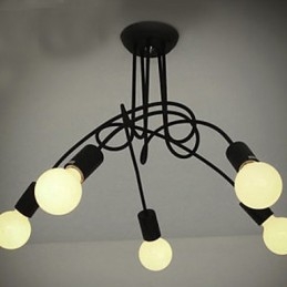 Lustre de metal com pintura contemporânea moderna