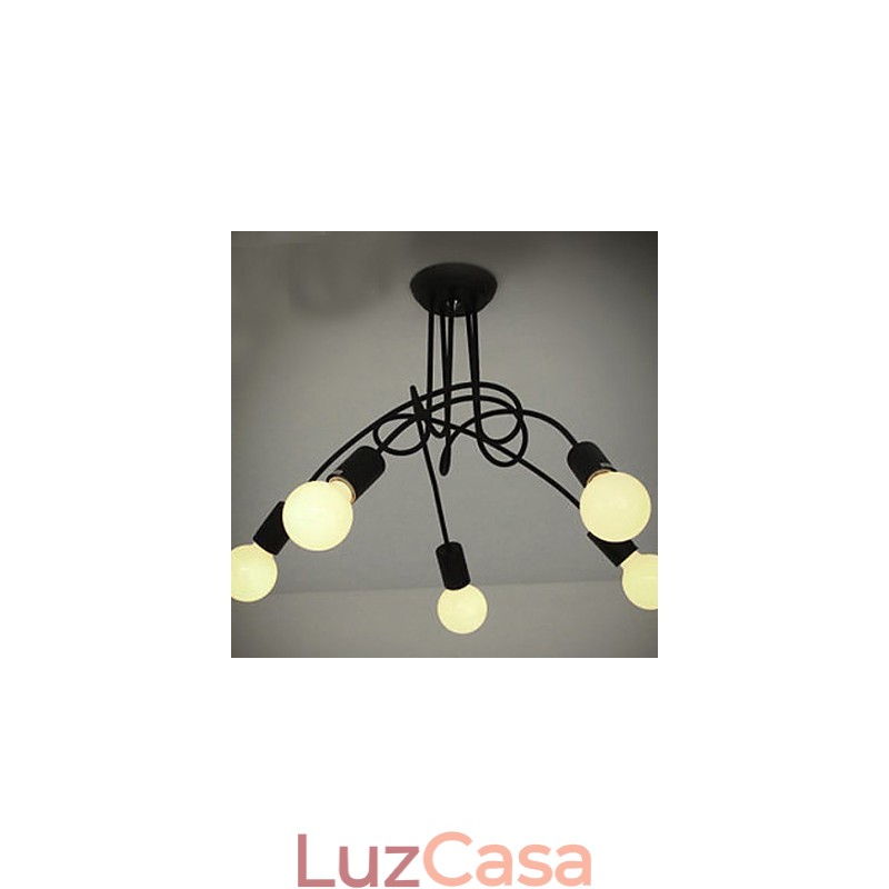 Lustre de metal com pintura contemporânea moderna