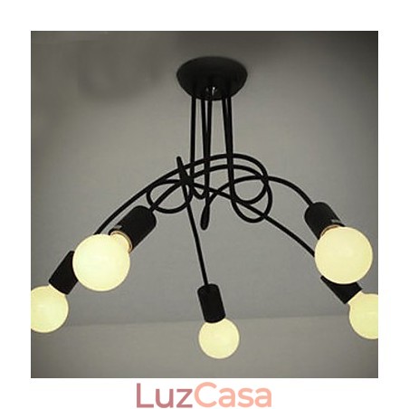 Lustre de metal com pintura contemporânea moderna Lustre de metal com pintura contemporânea moderna