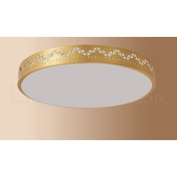 Luminária de teto redonda de latão puro, moderna, contemporânea, estilo nórdico, embutida, com abajur de acrílico