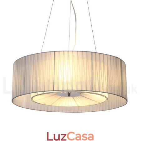 Drum 4 Luzes Pendentes Modernas com Sombra de Tecido