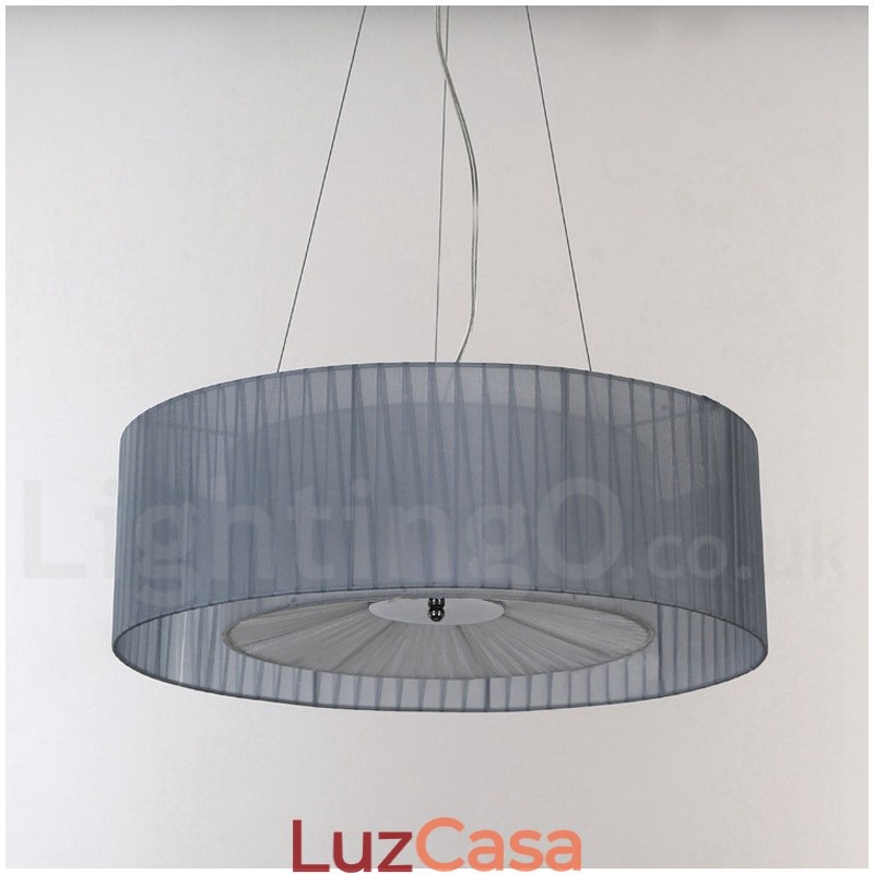 Drum 4 Luzes Pendentes Modernas com Sombra de Tecido
