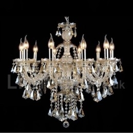 Lustre moderno de cristal K9 cor conhaque retrô