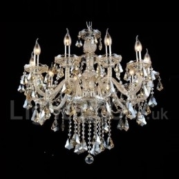 Lustre moderno de cristal K9 cor conhaque retrô