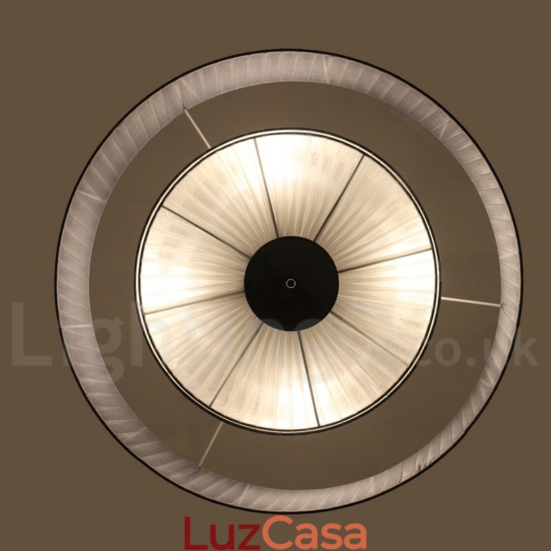 Drum 4 Luzes Pendentes Modernas com Sombra de Tecido