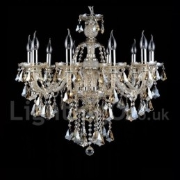 Lustre moderno de cristal K9 cor conhaque retrô