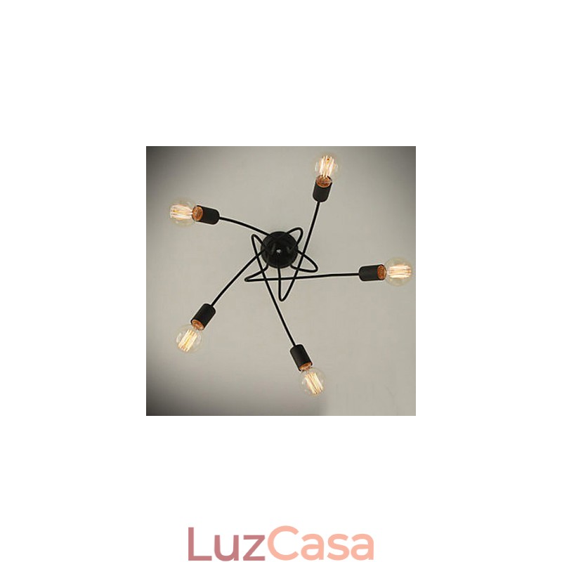 Lustre de metal com pintura contemporânea moderna