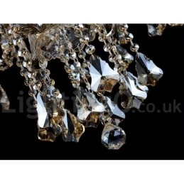 Lustre moderno de cristal K9 cor conhaque retrô