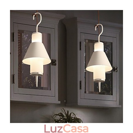 Luminária pendente de metal moderna e contemporânea com 2 luzes estilo mini Luminária pendente de metal moderna e contemporânea com 2 luzes estilo mini