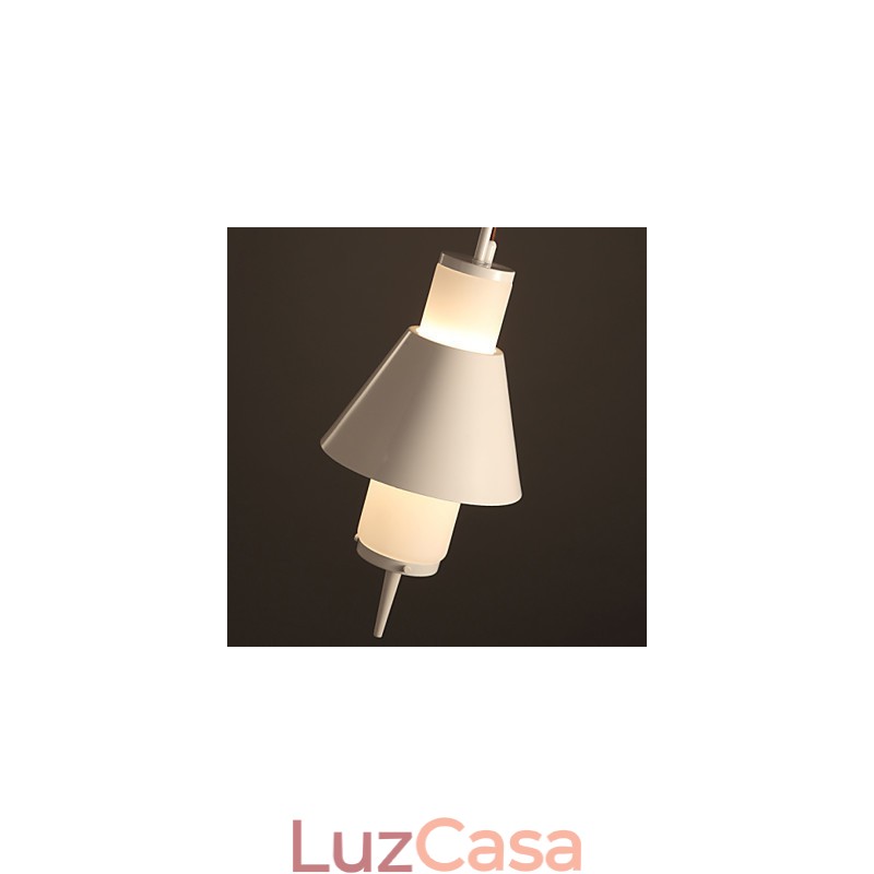 Luminária pendente de metal moderna e contemporânea com 2 luzes estilo mini