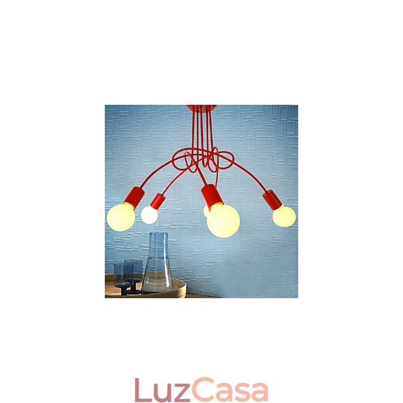 Lustre de metal com pintura contemporânea moderna