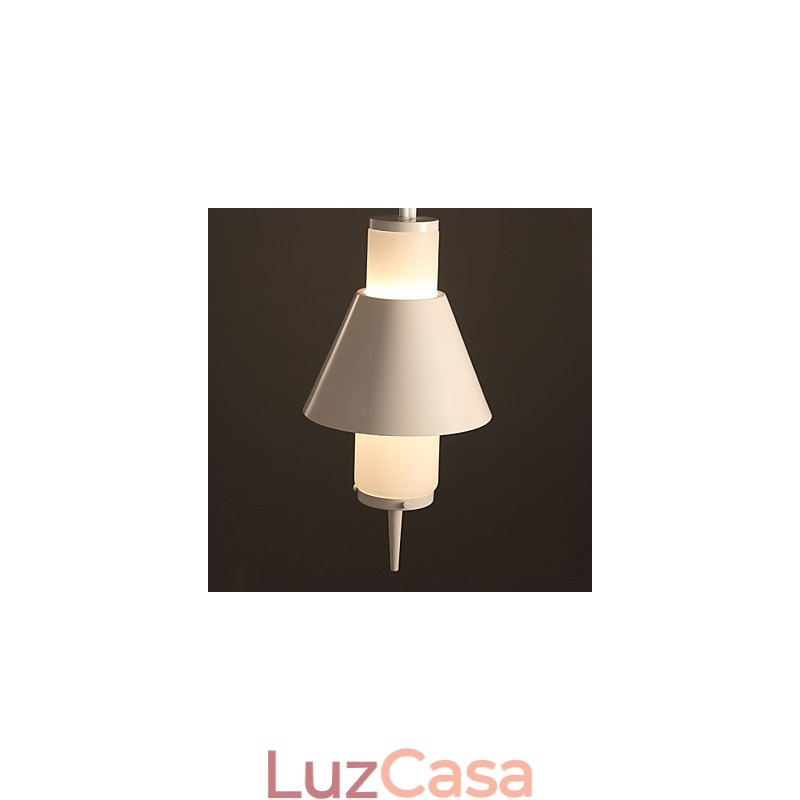 Luminária pendente de metal moderna e contemporânea com 2 luzes estilo mini