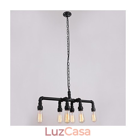 Cachimbo de água Retro Plating 6Light Pintura Pingente Cachimbo de água Retro Plating 6Light Pintura Pingente