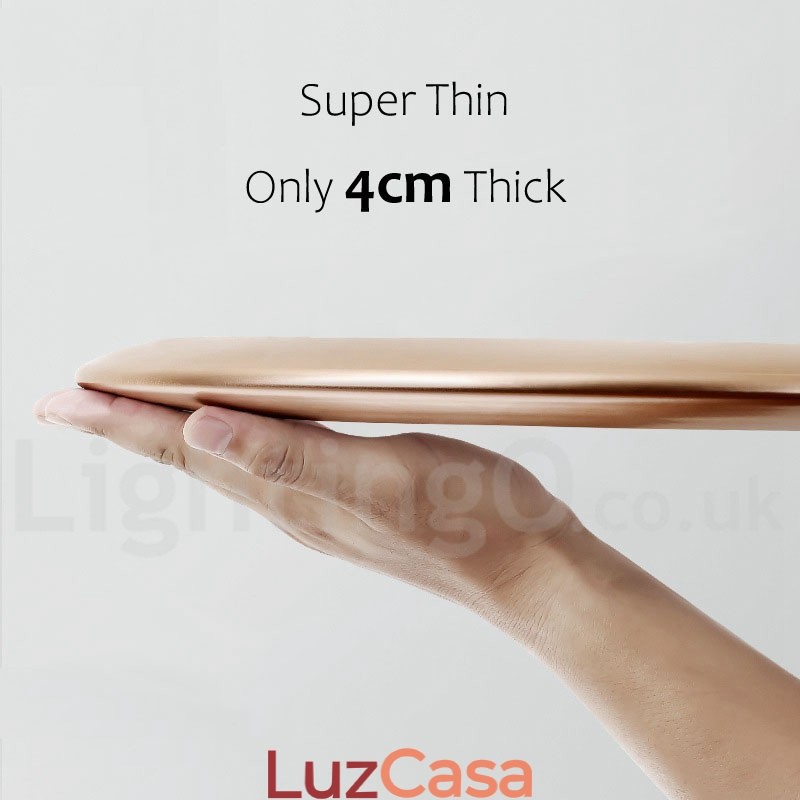 Luminária de teto embutida estilo nórdico moderno e contemporâneo superfina de 4 cm de espessura com abajur de acrílico e controle remoto, também pode ser usada como luminária de parede