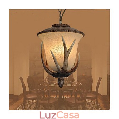 Luminária pendente de lustre de cabeça única Luminária pendente de lustre de cabeça única