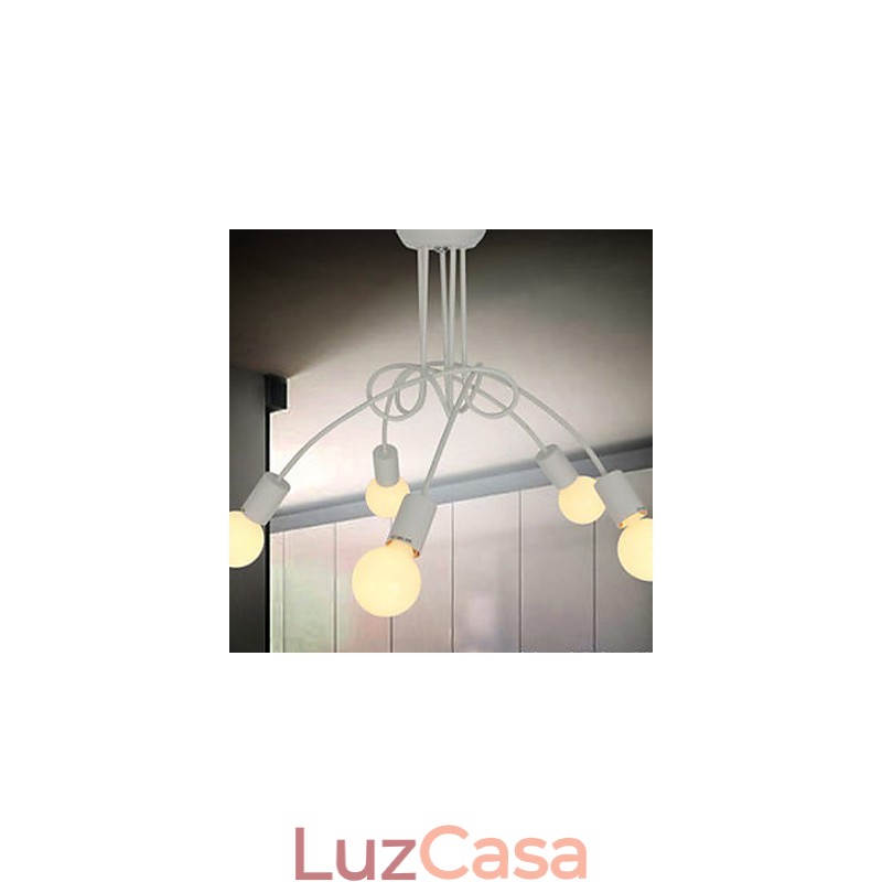Lustre de metal com pintura contemporânea moderna