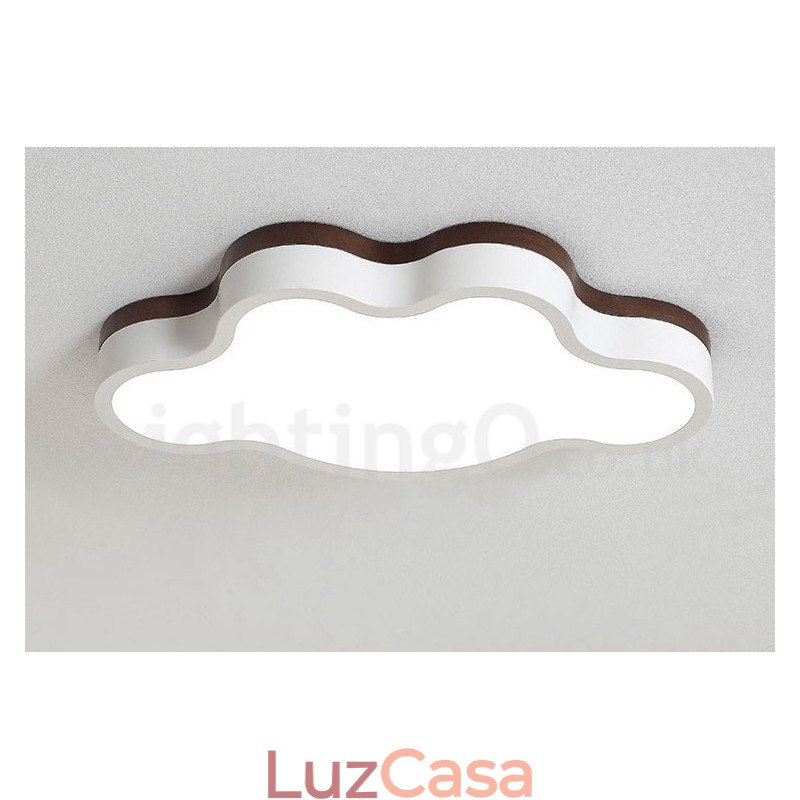 Retro Madeira Aço Flush Madeira Luz Crianças Teto Luz