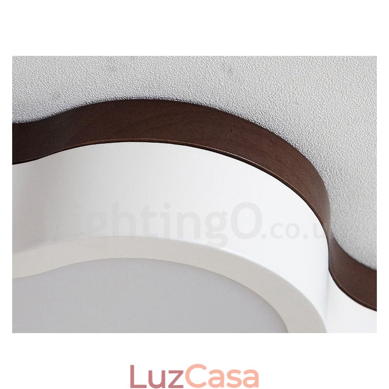 Retro Madeira Aço Flush Madeira Luz Crianças Teto Luz