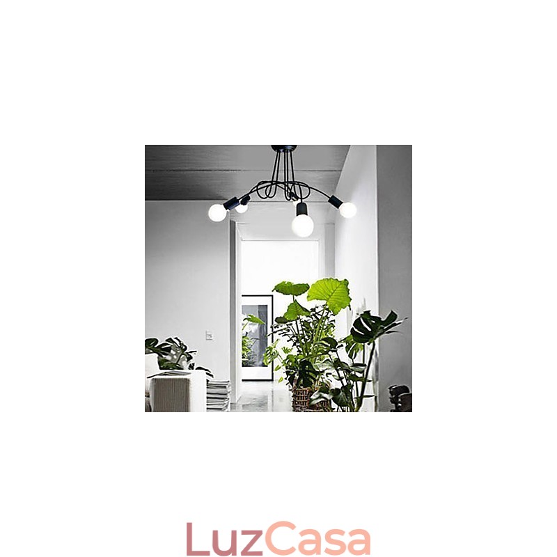 Lustre de metal com pintura contemporânea moderna
