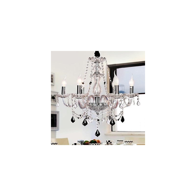 Lustre de luxo com 6 luzes em destaque