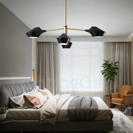 Lustre retrô linear de dois níveis, 4 luzes, com abajures de acrílico, para áreas externas, garagem