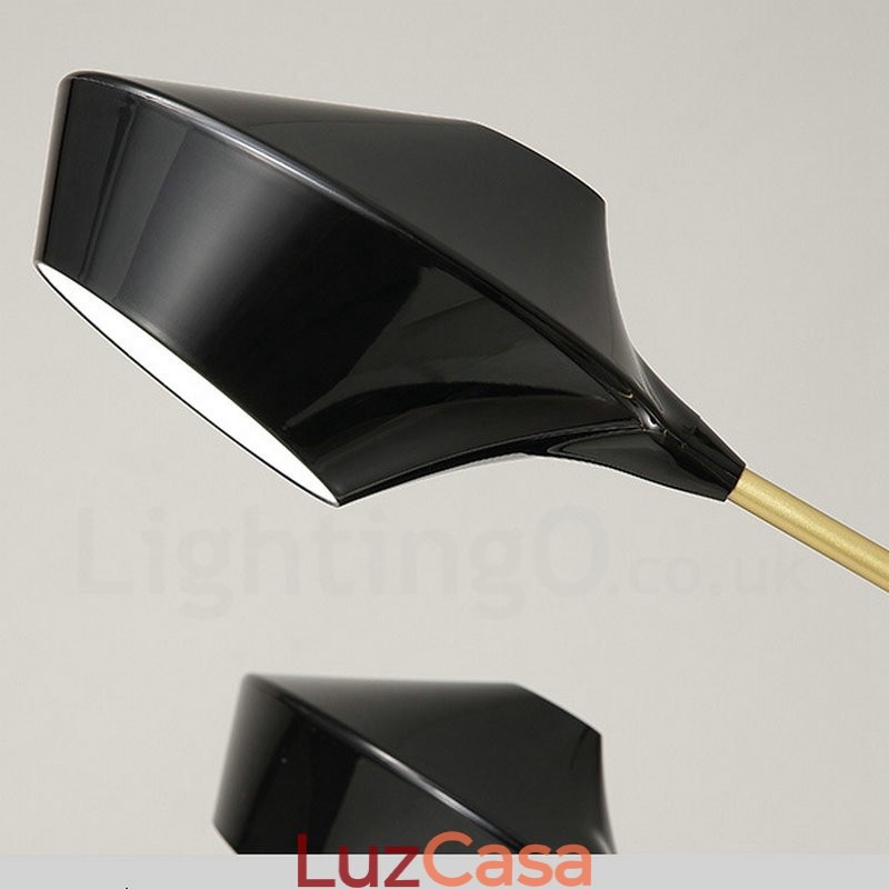 Lustre retrô linear de dois níveis, 4 luzes, com abajures de acrílico, para áreas externas, garagem