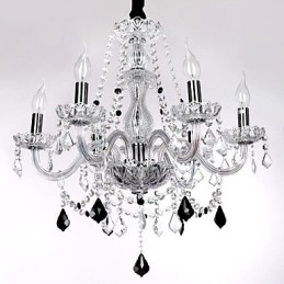 Lustre de luxo com 6 luzes em destaque