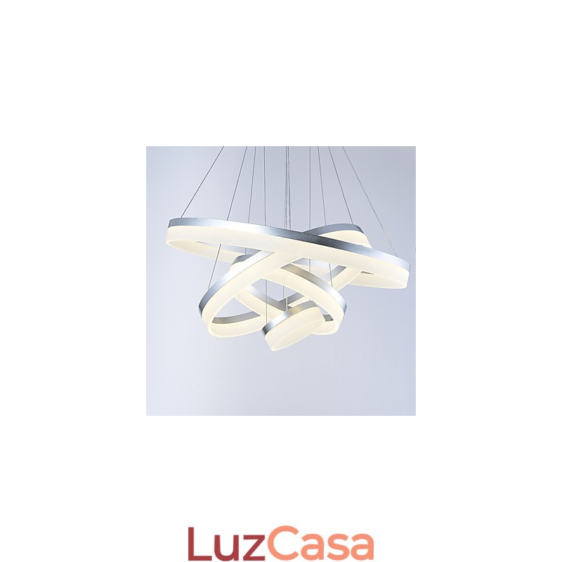 Luminárias pendentes de anel de lustre de acrílico com