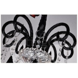 Lustre de Cristal Preto Vela