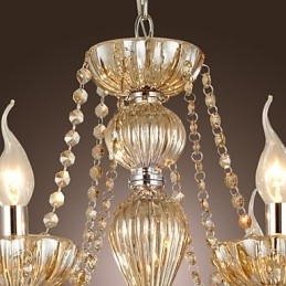 Lustre de vidro galvanizado de cristal clássico tradicional