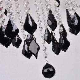 Lustre de Cristal Preto Vela
