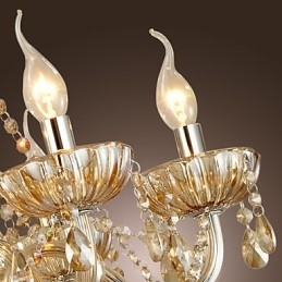 Lustre de vidro galvanizado de cristal clássico tradicional