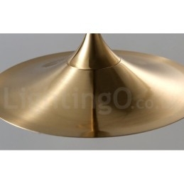 1 Luz Industrial Estilo Mini Estilo Dourado Acabamento Pintado Galvanizado Luminária Pendente com Sombra de Vidro