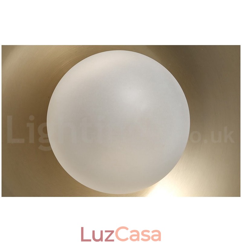 1 Luz Industrial Estilo Mini Estilo Dourado Acabamento Pintado Galvanizado Luminária Pendente com Sombra de Vidro