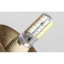1 Luz Industrial Estilo Mini Estilo Dourado Acabamento Pintado Galvanizado Luminária Pendente com Sombra de Vidro