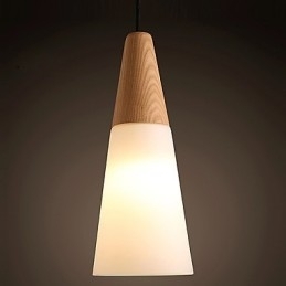 Lustre Mini Estilo Moderno Contemporâneo Madeira Bambu