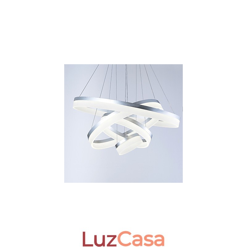 Luminárias pendentes de anel de lustre de acrílico com