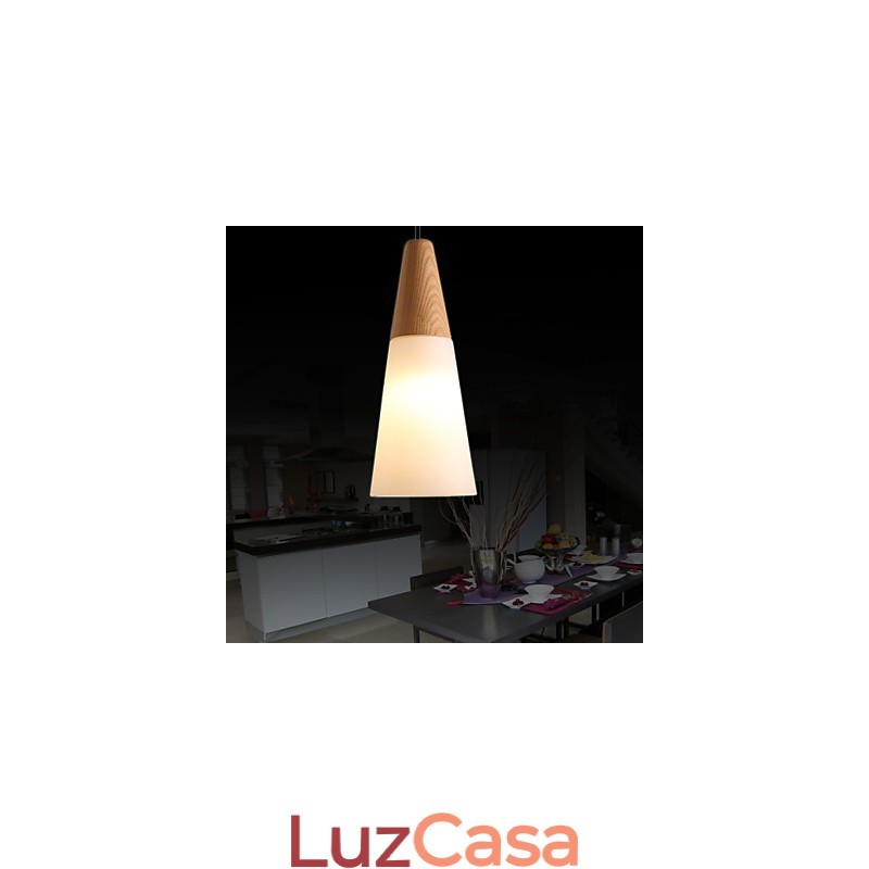 Lustre Mini Estilo Moderno Contemporâneo Madeira Bambu