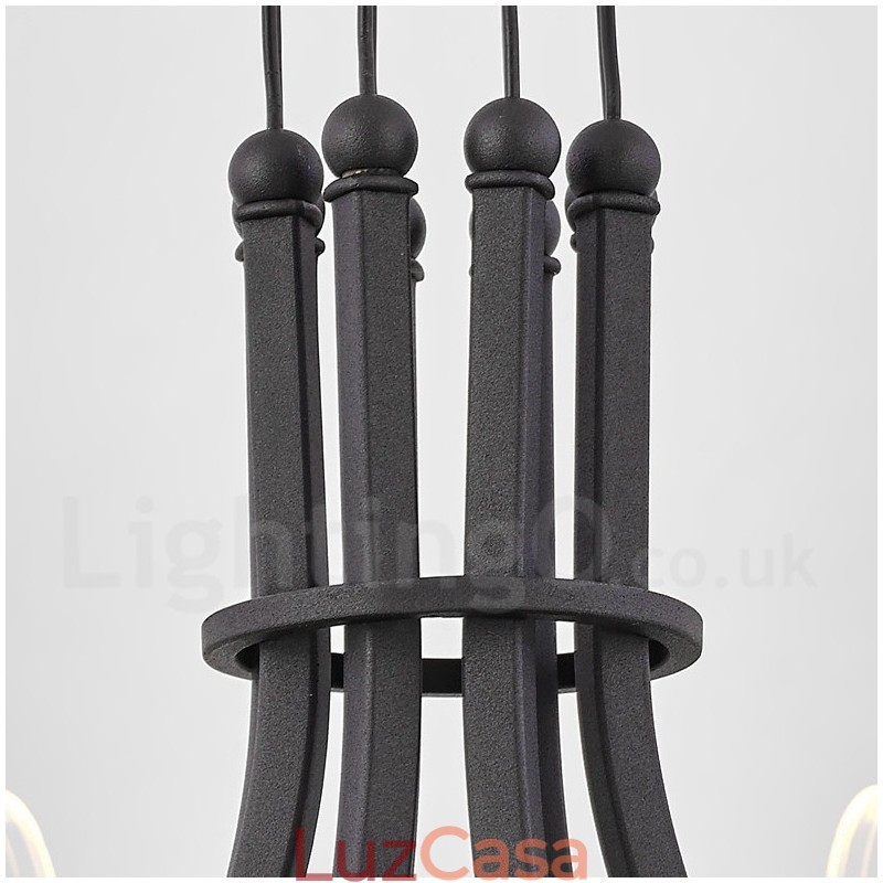 Lustre nórdico pós-moderno de 10 luzes com design de 2021 e cúpulas de acrílico