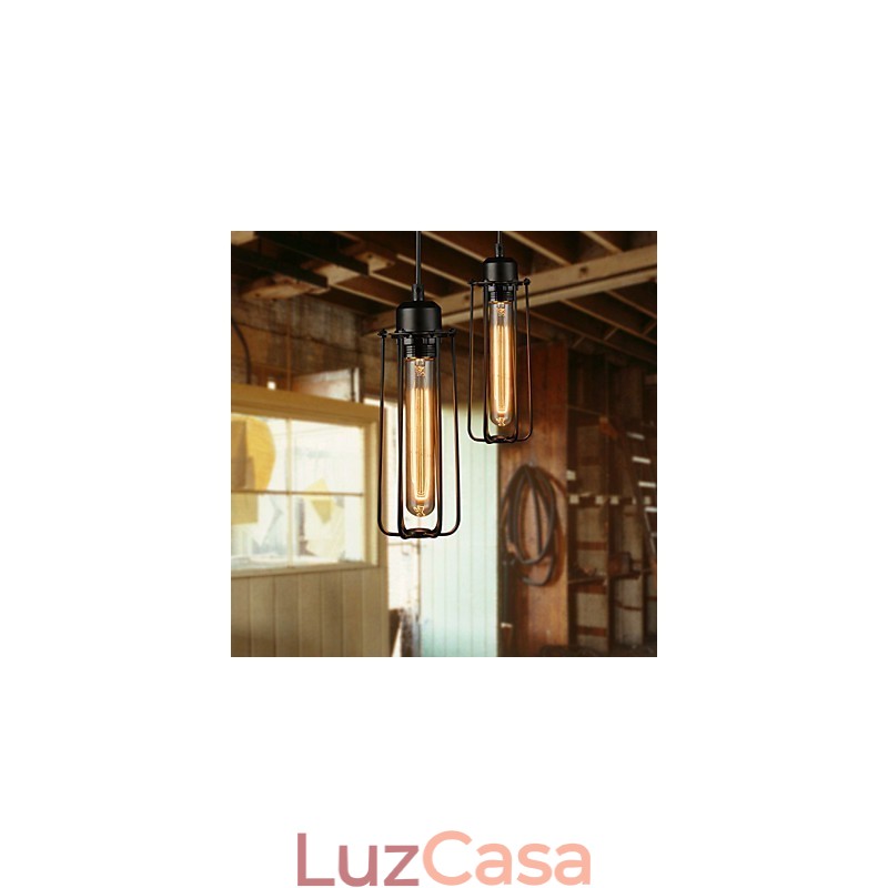 Lustre Mini Estilo Rústico Lodge Retro Metal 3 Luzes Pendentes