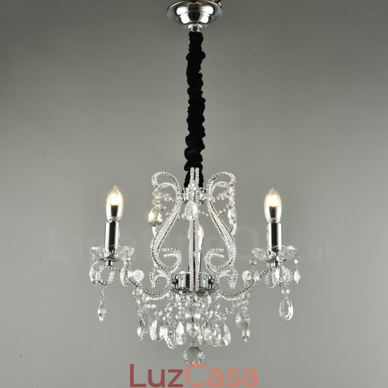 3 Luzes Ouro Prata Estilo Americano Cristal Pingente Lustre Luz Loja