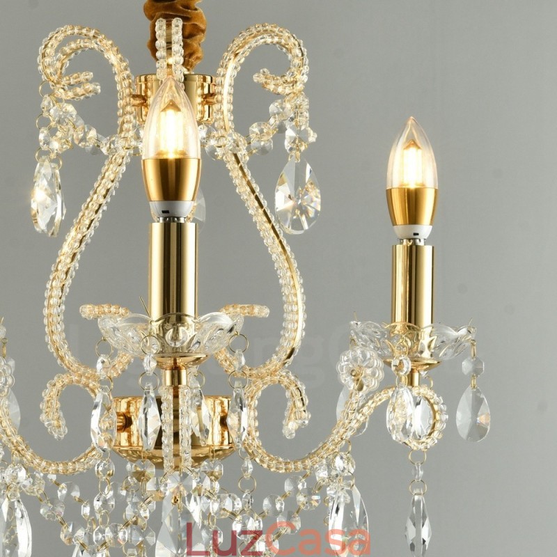 3 Luzes Ouro Prata Estilo Americano Cristal Pingente Lustre Luz Loja